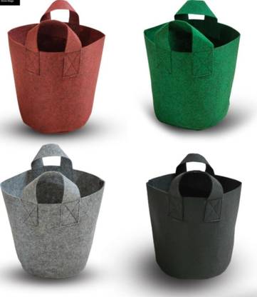 COCO & COIR Foldable Reusable Shopping/Grocery Bag in 4 Different Colors (Maroon, Green, Silver & Grey) For Multipurpose use Bags Pack of 4 Grocery Bags