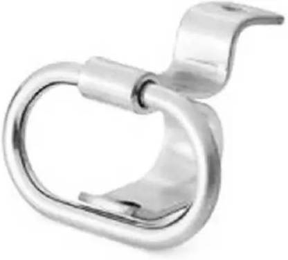 Bullkartzone Bike Pillion Side Lifting Handle with Hook in Silver color For Bikes Handle Bar