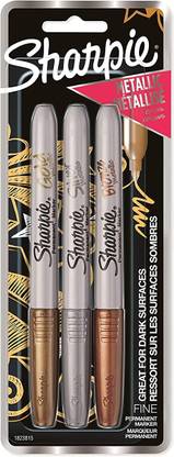 Sharpie Metallic Gold, Silver, Bronze Fine tip Permanent Marker (SAN 1838814)