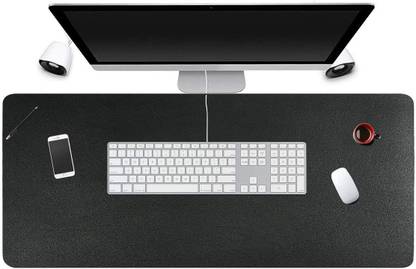 THR3E STROKES Desk Pad for Office & Home 90 x 45cm, PU Leather Waterproof Large Desk Writing Matt Organizer,Multifunctional Ultra Thin Dual Use Desk Blotters Mouse Pad Protector Non Slip Base Dual Sided Mousepad
