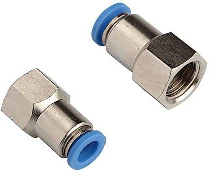 sl sales 12MM Push to Connect Air Tube Fittings Adapter Tube OD x 1/4 NPT Female Straight Pneumatic Connector Pipe Fitting Quick Connect Female Pneumatic Push Lock Connectors(2-Pcs) 1-Way Reducer Pipe Joint