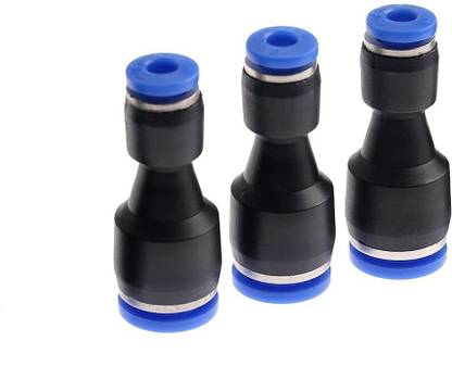 sl sales 8mm to 4mm Air Pneumatic Straight Push in Connectors Quick Fitting Hoes Tube pu connector(3-pcs) 1-Way Reducer Pipe Joint