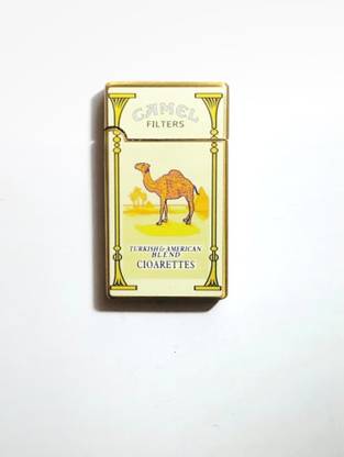 PocktFlames Refillable Windproof Camel filter Lighter - Pocket Lighter - Windproof Jet Flame ( Without Fuel - Empty Lighter) Pocket Lighter Camel filter turkish & America blend CIOARETTES Pocket Lighter (Golden) Pocket Lighter