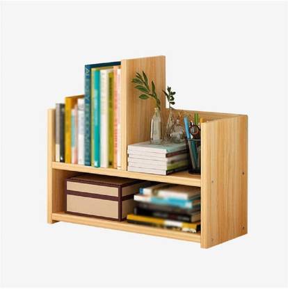 UniAart Bookshelf for Desk Particle Board Wall Shelf