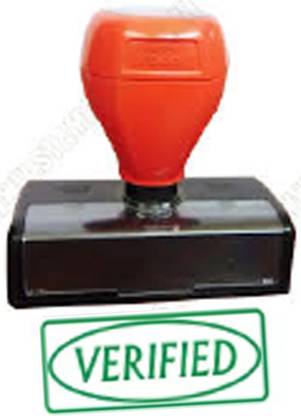 Trodat Image Plus Pre Inked Stamp / VERIFIED OVAL-RECTANGULAR SHAPE / Rectangular / (Medium - Blue) Pre Inked Stamp