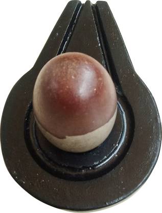 POOJA GHAR 5 Inch Handcrafted Shiva Ling design 5 Inch shivling Jaldhari crafted in black natural stone by skilled craftsmen Especially designed for doing abhishek with milk, water, honey etc for pious pooja and ceremonies Decorative Showpiece  -  3 cm