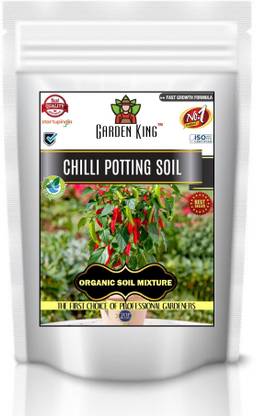 Garden King Chilli Potting Soil, Essential Organic Soil Mixture for Chilli Plants, Double Filtered with All Required Nutrients and Active Micro-Organism For Healthy Growth Potting Mixture