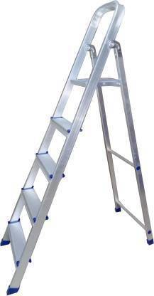 RAFTTAR 5 Step ( 1 Platform + 4 Step )Anodized Aluminium Ladder Aluminium Ladder