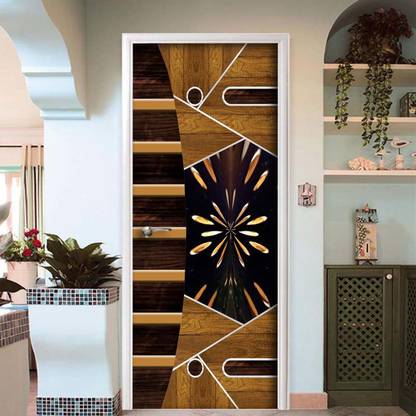 BPDESIGNSOLUTION 76.2 cm Alisa Door Sticker Wallpaper Self Adhesive Sticker