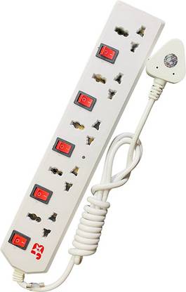 JB Power Five Sockets With Five Individual & 2 Yard (1.83 Meter) Heavy Duty 5  Socket Extension Boards
