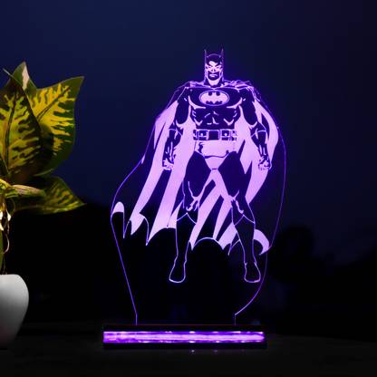 StarLaser Batman 3D Illusion Night lamp with 16 Color Changing Light and Remote Control Gift for Birthday Table Lamp