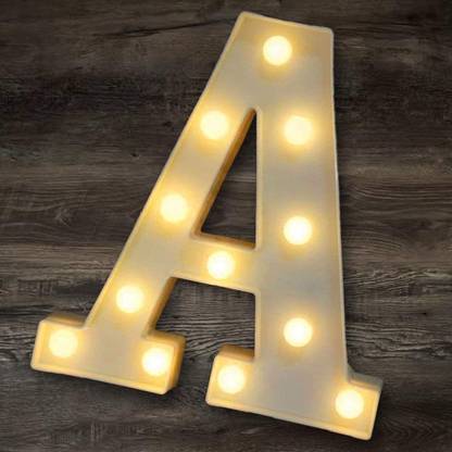 House Of Queens Alphabet A Marquee Letter Lights Sign Wall Hanging Lights Decorative Lamps