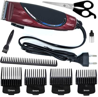 QGS Corded Waterproof Professional Beard Mustache Hair Trimmer High Power Hair Clipper Salon approved Electric Razor Cutter Hair Cutting Tool (1 Year Warranty) 99 Fully Waterproof Trimmer 0 min  Runtime 7 Length Settings