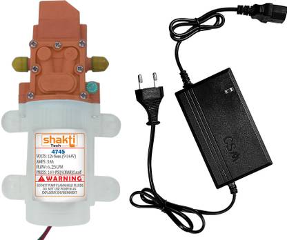 Shakti Tech Agriculture Battery Sprayer Motor Pump 12V DC Diaphragm High Performance Water Pump 140 PSI And Heavy 1.7 AMP Charger Diaphragm Water Pump