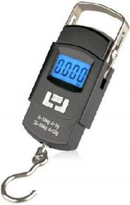 Yonxy 50Kg Portable Electronic Digital LCD Pocket Weighing Hanging Scale For Travel Luggage Weight Machine Weighing Scale (Black) Weighing Scale