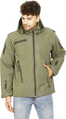 Onekbhalo Tactical Jacket Solid Men Wind Cheater