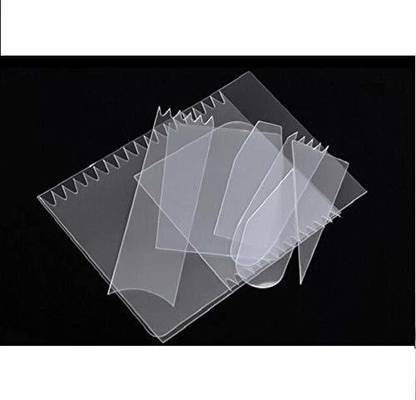 AL ATASH 9 Pcs Cake Scraper Fondant Mousse Cream Spatula Edge Smoother Cupcake Cake Cutter Pastry Mold Baking Decorating Tools (pack of 9) Baking Comb