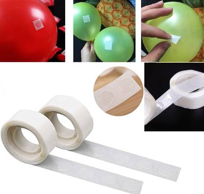 Agk Solid 300 pcs Balloon Glue dot, Removable Glue Dots 3 Pcs Rolls (100 Pcs Dots Each Rolls), For Happy Birthday, Baby Shower, Wedding, Anniversary, Christmas Party Decoration. Applicable with Birthday Banner, Foil Balloons, Latex Balloons, Curtain & Other Decoration Item Balloon