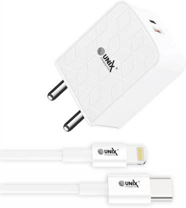 Unix 3 A Wall Charger for Mobile with Detachable Cable