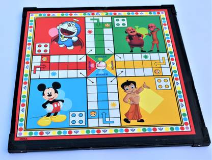 AQUILA Premium quality Ludo + Snake & Ladders 2 in 1 Combo With One Set Of Plastic coin & Dice Carrom Board Game