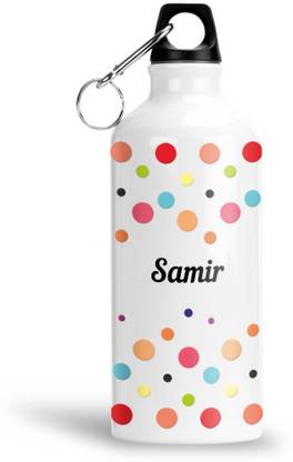 Furnish Fantasy Colorful Dots Aluminium Sipper Bottle - Best Happy Birthday Gift for Kids, Samir 600 ml Sipper
