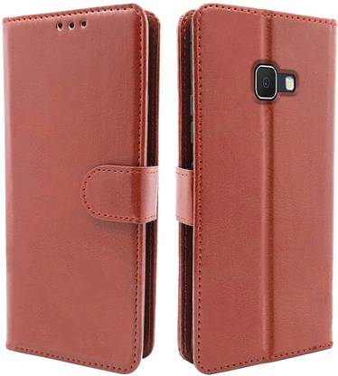 Creativo Flip Cover for Samsung Galaxy J7 Prime Flip Cover Magnetic Leather Wallet Case (BROWN)