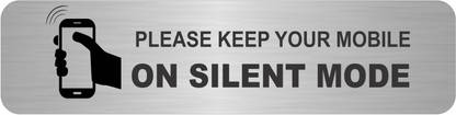 Morpankh PLEASE KEEP YOUR MOBILE ON SILENT MODE with logo stainless steel sign board Emergency Sign