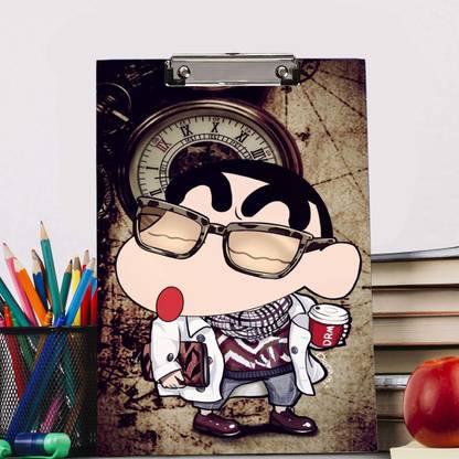 BPDESIGNSOLUTION Cartoon Man Design Digital Reprint Clip Board Exam Pad (14x9.5 Inches) Premium Quality