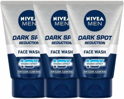 NIVEA Men , Dark Spot Reduction, for Clean & Clear Skin with 10x Vitamin C Effect, 100 g (PACK 3) Face Wash