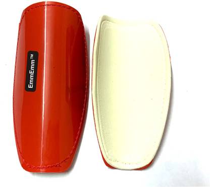 EmmEmm Latest Plain Junior Red Shin Guard (Size: 5.5 Inch) Football Shin Guard