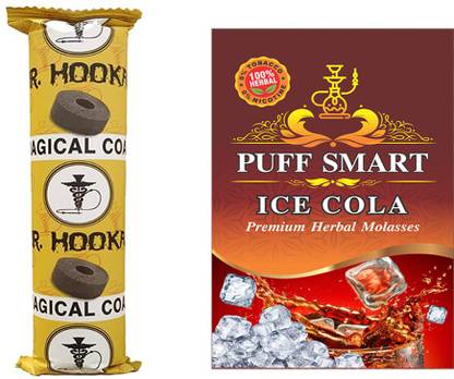 Puff Smart Ice Cola with 1 Polo Quick Light Charcoal ( 10 disk) Hookah Charcoals