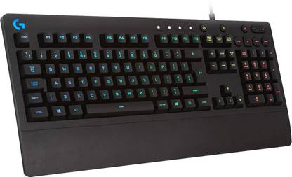 Logitech G213 / Lightsync RGB, Spill-resistant, Palm-rest, Customizable Keys Wired USB Standard Gaming Keyboard Compatible with Desktop, Laptop, Mac multimedia_keys,G213 / Lightsync RGB, Spill-resistant, Palm-rest, Customizable Keys