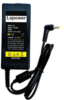 Lapower Asar E725W Adapter 19V 3.42a 5.5MM X 1.7MM YELLOW TIP (Power Cord Included) 65 W Adapter