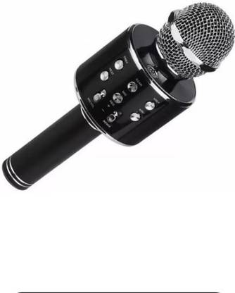 HANDHELD KTV WS-858 Wireless Bluetooth Singing Kareoke Mic with Speaker with Recording Function -BLACK Microphone