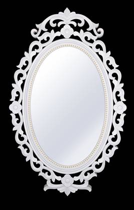 Artline Oval Mirror White Color Decorative Mirror