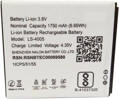 RAPPER Mobile Battery For  LYF Flame 6 (LS-4005) 1750mAh Battery