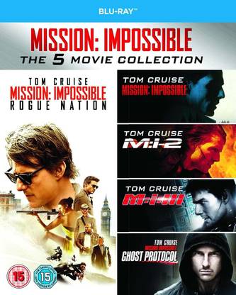 Mission: Impossible - The 5 Movies Collection: M:I-1 + M:I-2 + M:I-3 + M:I-4 Ghost Protocol + M:1-5 Rogue Nation (5-Disc Box Set) (Region Free + Slipcase + Fully Packaged Import)
