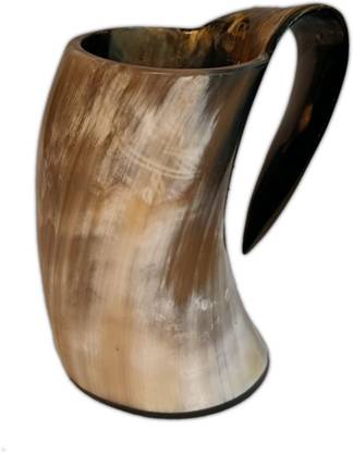 M Creation Horn Drinking , Games Of Throne Beer (500 ml) (Pack Of 1) Bone China Beer Mug