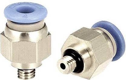 sl sales 4MM Tube Pneumatic Connector Coupler PC4-M5 Air Straight Fittings Push To Quick For 3D Printer(2-PCS) 1-Way Reducer Pipe Joint