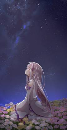 Emilia Re Zero Landscape Pointed Ears Re Zero Kara Hajimeru Isekai Seikatsu Matte Finish Poster Paper Print