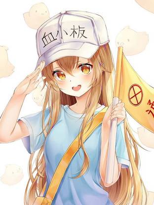 Platelet Chan Hataraku Saibou Anime Girls Children Matte Finish Poster Paper Print