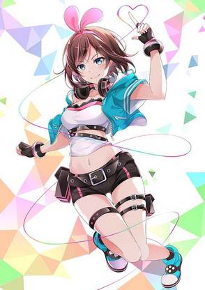 Kizuna Ai Anime Girls Virtual Youtuber Headphones Matte Finish Poster Paper Print