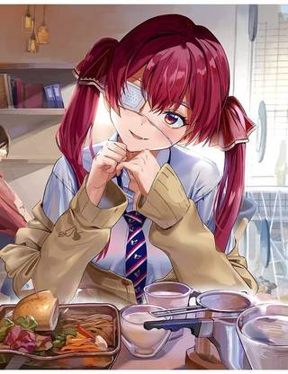 Anime Girls Hololive Houshou Marine Eyepatches Hd Matte Finish Poster Paper Print