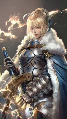 Fate Series Fate Grand Order Saber Armor Matte Finish Poster Paper Print