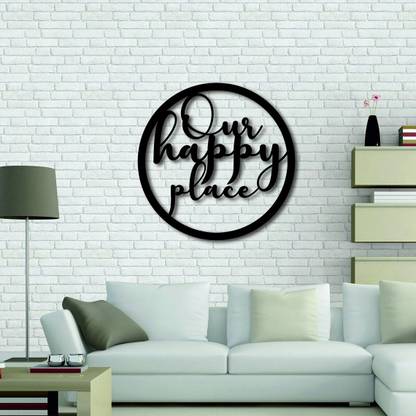 Gojeeva Wooden Cutting Design Wall art for Living room,Bedroom(Black) Design 259