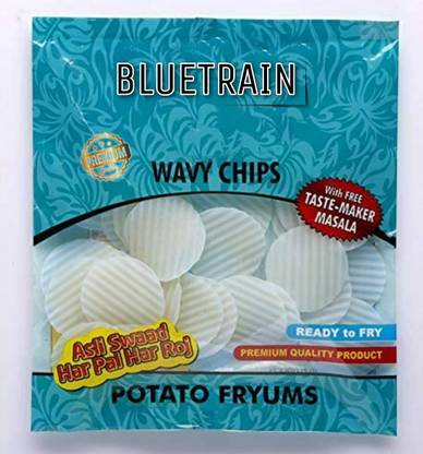 BLUE TRAIN Pure Tapoica Extract Ready to Fry | sabudana chips fryums |Upwas Friendly tapioca/sabudana chips | Vrat Friendly Potato Sabudana chips