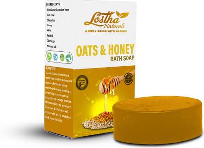 Lostha Naturals Oats and Honey Soap With Vitamin - E Almond oil Honey and Retinol
