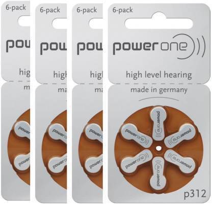 POWERONE P312 Hearing Aid Batteries 1.45V 4 patta pack of 24 batteries p312 hearing aid battery Stethoscope Case (Silver) p312 Stethoscope Case
