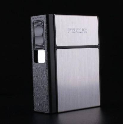 Black Camel Box Lighter with Flameless Removable Electronic Lighter Windproof Torch Lighter 20pcs Cigarette Holder Case JD-YH035C Cigarette Lighter