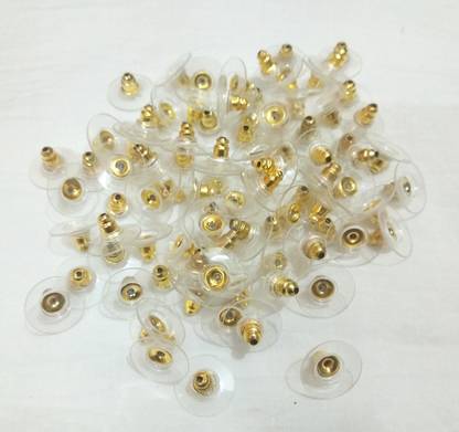 DeysCraft Golden Push Stopper for Earring Jewellery Making (Pack of 50 Pieces)